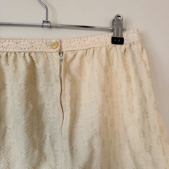 vintage cream country set victorian prairie maxi skirt - Picture 4 of 4